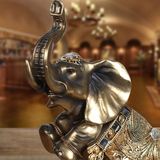 TY精品创意红酒架酒瓶架子酒柜装饰品客厅欧式家居复古大象摆件结