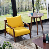 实木创意扶手北欧单人沙发椅宜家小茶几简约迷你个性圆形
