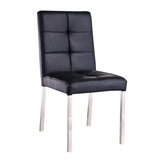 餐厅椅子 靠背椅 椅面软包坐垫椅子 舒适休闲办公椅子 不锈钢椅子