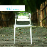 加厚成人塑料椅子靠背椅餐椅户外休闲彩色咖啡厅快餐店白色塑胶椅