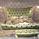 法式床新古典床高档实木后现代品牌家具奢华玫瑰雕花双人欧式床