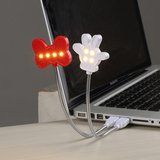 迪士尼正品LED护眼移动电源USB小台灯随身学习阅读灯笔记本电脑灯