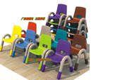 奇特乐品牌儿童桌椅批发幼儿园塑料课桌椅子亲子园学习靠背凳子