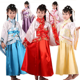 唐朝女童汉服古代汉女古装仙女儿童乐器古筝舞蹈唐装女表演出服装