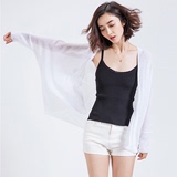 2016韩国新款亚麻宽松蝙蝠袖超薄针织女开衫防晒中长款披肩外套夏