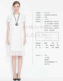 YINER音儿2016夏装新款 格纹肌理层次拼接H型时尚连衣裙86205116