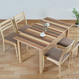 咖啡桌椅组合套件简约现代餐厅桌椅甜品店组装实木时尚餐桌椅拼合
