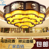 中式吊灯古典实木客厅酒店大厅圆形灯具餐厅包厢茶楼别墅复古灯饰