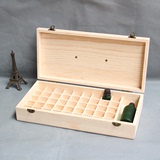 厂家特惠 高档实木精油木盒收纳盒 精油收纳木盒 46格j精油木盒