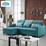 简约现代布艺折叠沙发床 小户型转角储物多功能可拆洗沙发床1.8米