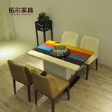 定制海鲜石锅鱼蒸汽火锅桌子实木复古主题餐厅电磁炉火锅桌椅组合