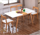 南京包邮北欧进口水曲柳实木餐台简约现代餐厅家具可伸缩餐桌椅子