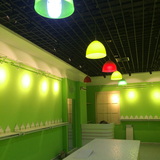 亚克力彩色餐厅吊灯创意个性透明灯罩单头吊灯单个吧台工业风吊灯
