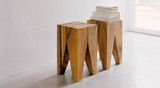 简约现代个性纯原木创意矮凳子茶几个性异形摆件实木沙发方凳椅子