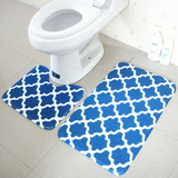 卫生间两件套马桶U型地垫 厕所垫子卫浴防滑垫 浴室吸水加厚地毯