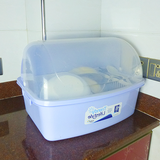 加厚日式塑料滴水碗柜翻盖厨房置物碗箱碗架碗碟碗盘碗筷碗盆