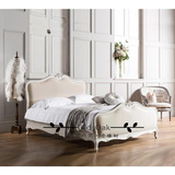 法式乡村实木床 欧式新古典复古怀旧实木床 美式雕刻单人 双人床