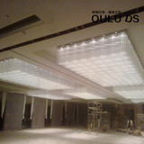 大型酒店水晶灯LED长方形水晶灯大堂水晶吊灯售楼部水晶吊灯