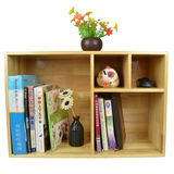 自由组合 简易书架儿童书柜 实木收纳柜木质置物小柜子格子柜松木