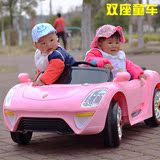 双人座儿童电动车四轮双驱动越野可坐人带遥控超大童车保时捷汽车
