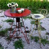 户外园艺家具 桌椅套件 工业风美式东南亚铁艺做旧茶几餐桌椅孤品