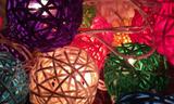 LED藤编泰国藤球灯串帐篷搭配派对小彩灯室内外装饰品