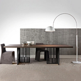 实木会议桌2米SOHO设计师创意家具办公桌餐桌复古长条大班台定制
