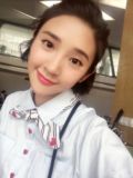 2016夏新款韩版女装学院风红色爱心纽扣蓝色纯棉短款短袖衬衫衬衣