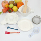 陶瓷婴儿辅食研磨器宝宝辅食工具苹果泥机手动研磨盘碾磨食物碗