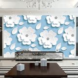 现代简约电视背景墙壁纸客厅卧室温馨花卉3D定制壁画无纺布墙纸布