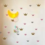 北欧ins皇冠墙贴纸公主房卧室儿童房宿舍创意背景墙壁装饰贴画