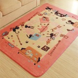 清仓特卖环保地毯儿童卡通小猫毯爬行毯游戏毯卧室床边地毯可水洗