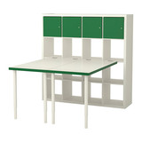 78温馨宜家IKEA卡莱克书桌组合电脑桌简易学习桌书柜书架置物架