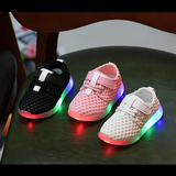 夏季新款2016儿童运动鞋女童休闲鞋男童网鞋发光透气跑步鞋亮灯鞋