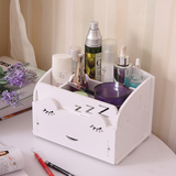 防水板浴室化妆品收纳盒抽屉式白色桌面时尚可爱创意迷你饰品包邮