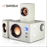 Sansui/山水 GS-6000(60A)白色台式电脑音响蓝牙音箱插U盘低音炮