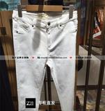 z112016春夏新款专柜正品代购女装白色牛仔长裤 Z16AN443