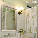 长方形有边框欧式简约现代浴室镜壁挂化妆镜卫生间挂墙洗漱镜定做