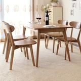 包邮日式桌子餐桌椅实木饭桌组合长方形白橡木小户型北欧简约