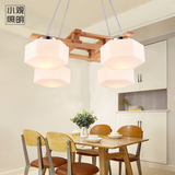MUJI吊灯现代简约餐厅灯饰韩式田园客厅吊灯创意个性原木玻璃吊灯