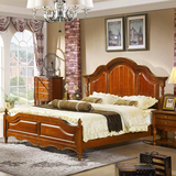 全实木美式床1.8米双人床 简约欧式床田园公主床 美式乡村家具