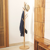衣帽架客厅不锈钢衣架 欧式卧室落地挂衣架时尚实木创意竹家具