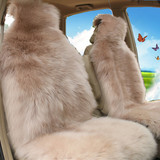 澳洲羊毛绒汽车坐套冬季全长毛羊毛座垫皮毛一体座垫专车专用车垫
