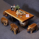 简约现代小户型客厅个性无门方形功夫组装茶几组合茶桌实木茶艺桌