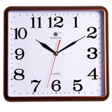 10寸 12寸 14英寸静音挂钟方形客厅卧室钟表简约现代时钟表