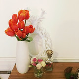 包邮 亚光白色陶瓷花瓶摆件 欧式客厅现代时尚简约家居装饰品花器