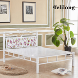 新款加固型铁艺床1.5米白色铁床1.2米铁架子床双人床公主床1.8米