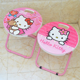 Hello Kitty猫头圆形折叠凳子便携椅子儿童座椅 浴室折叠椅