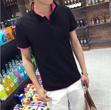 夏季男士短袖t恤保罗衫韩版修身新款日系潮牌翻领运动体恤衫男装