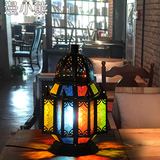 漫咖啡台灯摩洛哥土耳其东南亚泰式创意复古灯具彩色玻璃灯饰